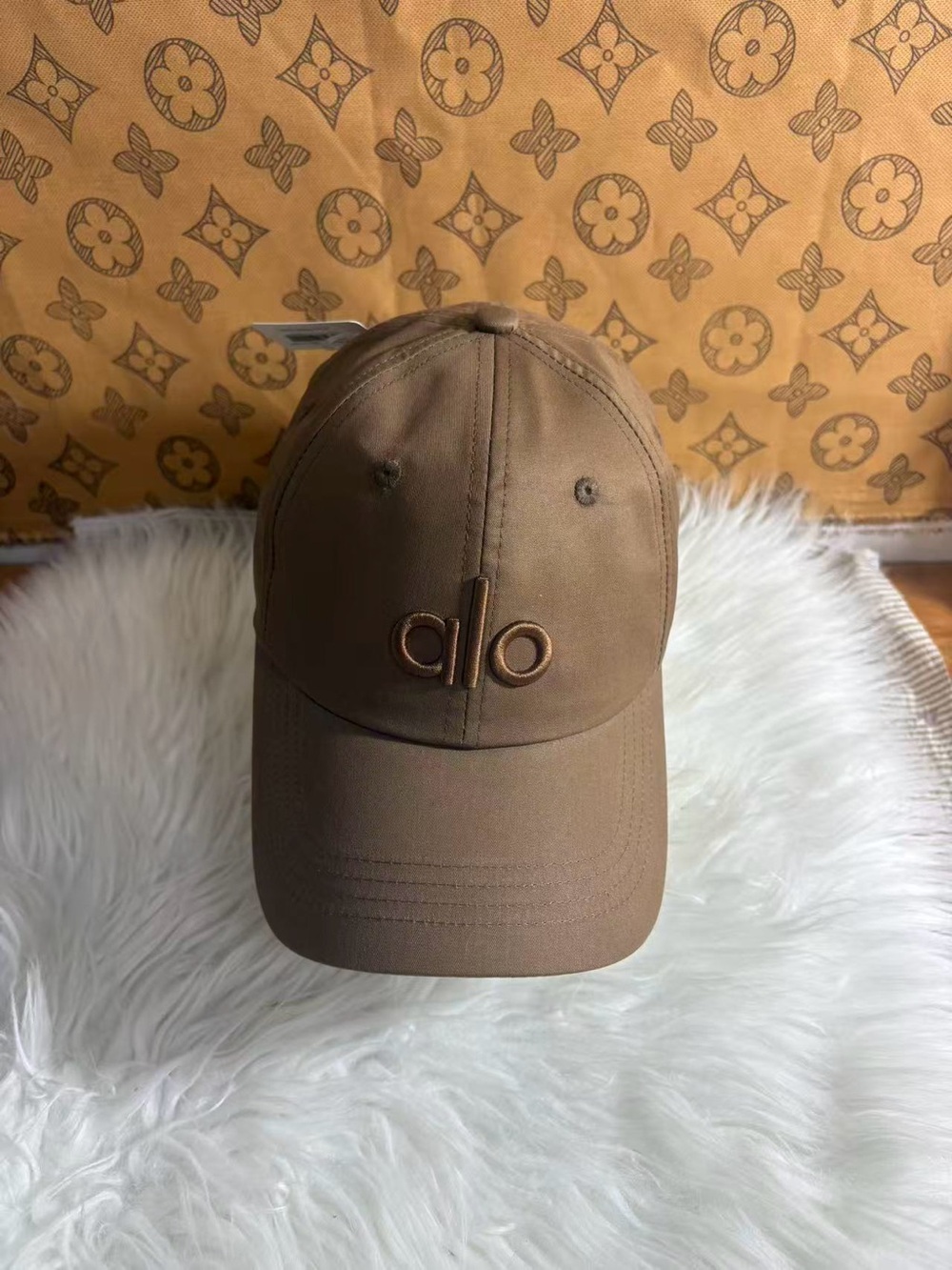 ALO Yoga Brown Embroidered Logo Baseball Cap